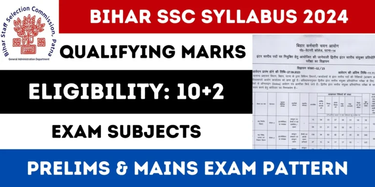 Bihar SSC Syllabus